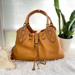 RIONI Moda Italia Golden Tan Medium Carryall‎ Zip Hand / Shoulder Bag